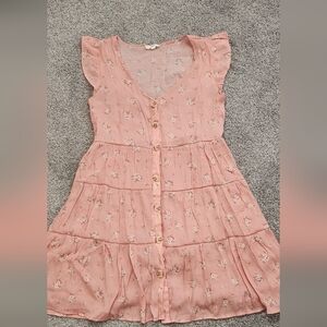 Floral Pink Mini Dress